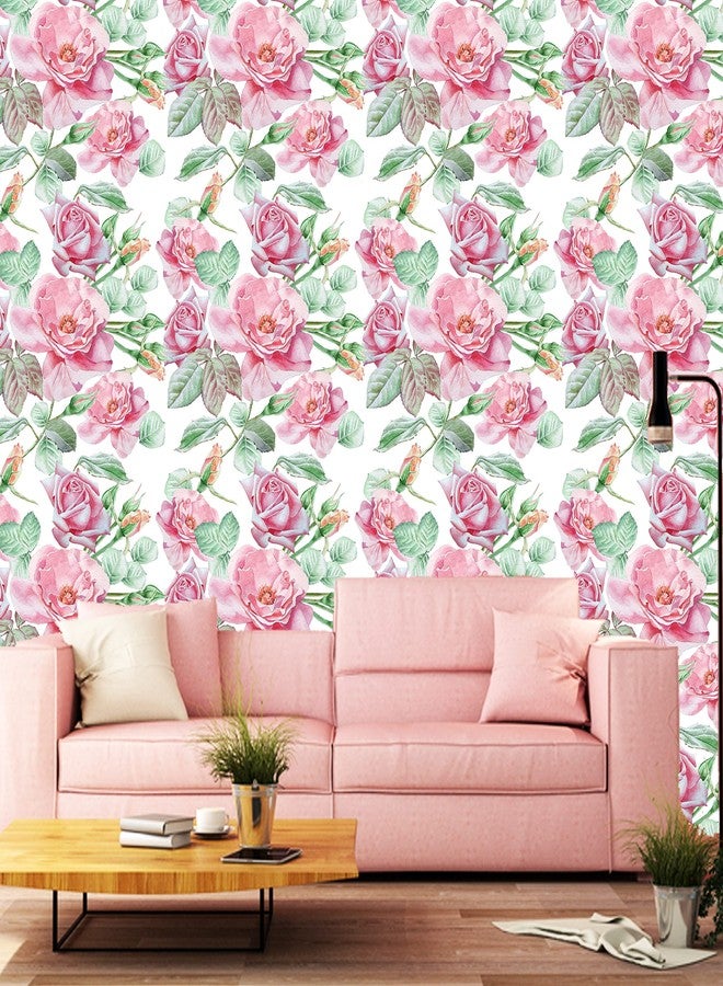 DSticker Wallpaper for Walls Bedroom & Living Room Big Size (300x40) Cm Wallpaper Stickers for Home Decoration | Wall Stickers for Office | Wall Paper for Wall Decor Pack of - 1 (Big Rose) - Image 4